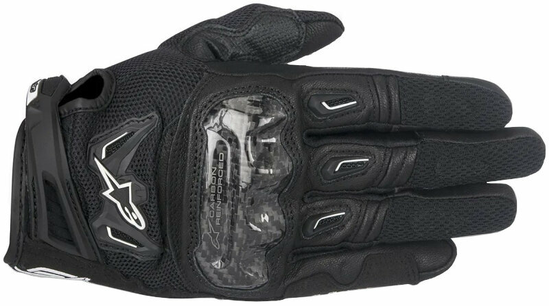 Moottoripyöräilijän käsineet Alpinestars SMX-2 Air Carbon V2 Gloves Black S Moottoripyöräilijän käsineet