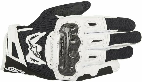 Motorcycle Gloves Alpinestars SMX-2 Air Carbon V2 Gloves Black/White L Motorcycle Gloves - 1