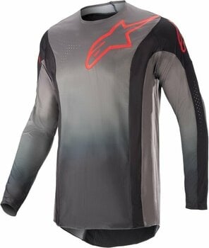 Motocross-trøje Alpinestars Techstar Sein Jersey Black/Neon Red L Motocross-trøje - 1