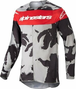 Motocross-trøje Alpinestars Racer Tactical Jersey Gray/Camo/Mars Red L Motocross-trøje - 1
