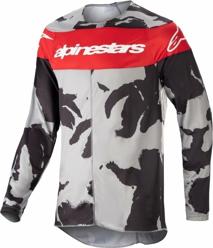 Koszulka motocross Alpinestars Racer Tactical Jersey Gray/Camo/Mars Red XL Koszulka motocross