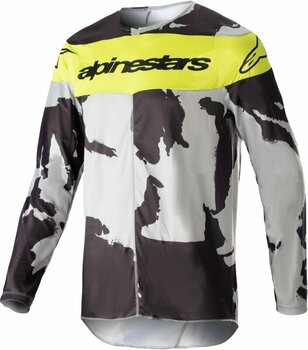 Motorcross trui Alpinestars Racer Tactical Jersey Gray/Camo/Yellow Fluorescent L Motorcross trui - 1