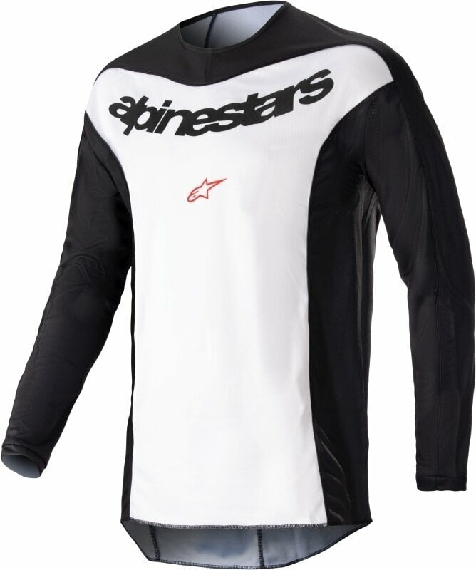 Motocross-paita Alpinestars Fluid Lurv Jersey Black/White L Motocross-paita
