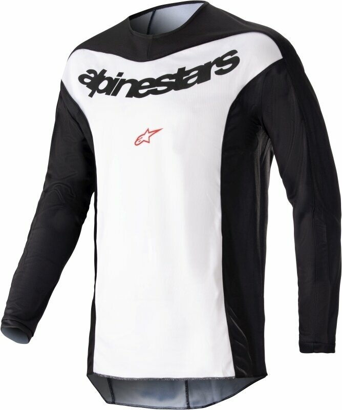 Мотокрос фланелки Alpinestars Fluid Lurv Jersey Black/White XL Мотокрос фланелки