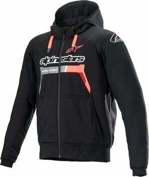Giacca in tessuto Alpinestars Chrome Ignition Hoodie Black/Red Fluorescent S Giacca in tessuto - 1