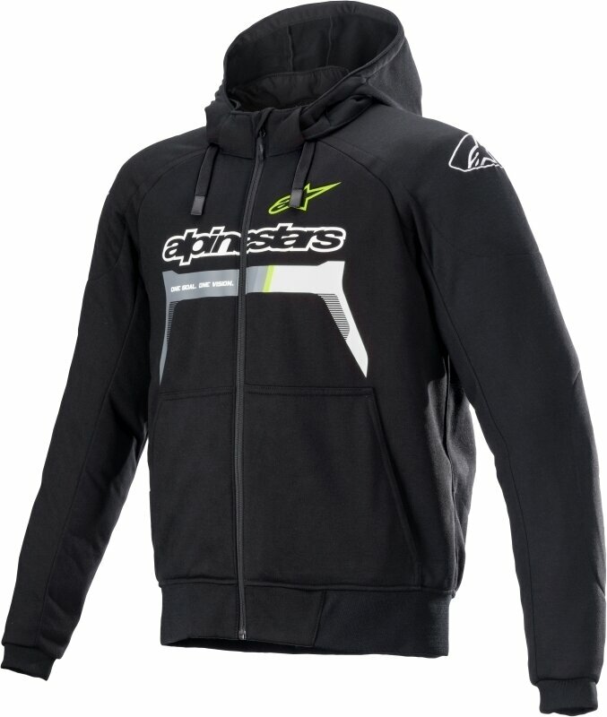 Giacca in tessuto Alpinestars Chrome Ignition Hoodie Black/Yellow Fluorescent L Giacca in tessuto