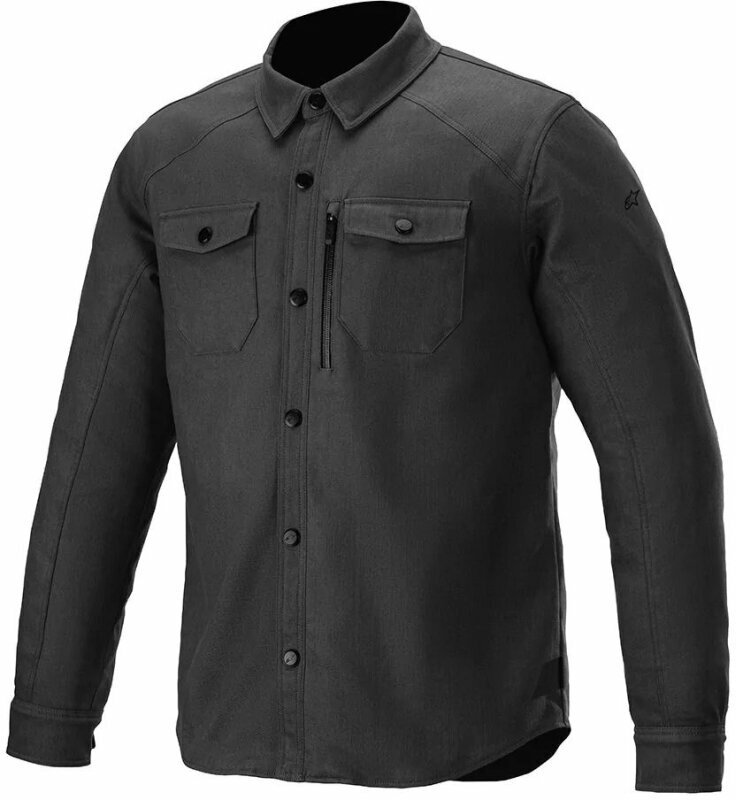 Kevlar majica Alpinestars Newman Overshirt Black L Kevlar majica