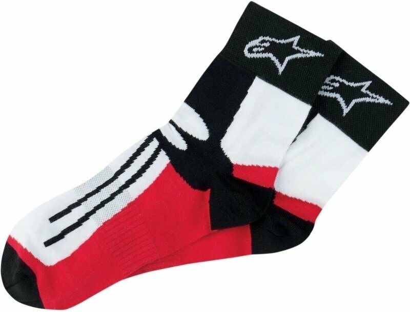 Nogavice Alpinestars Nogavice Racing Road Socks Short Black/Red/White L/2XL