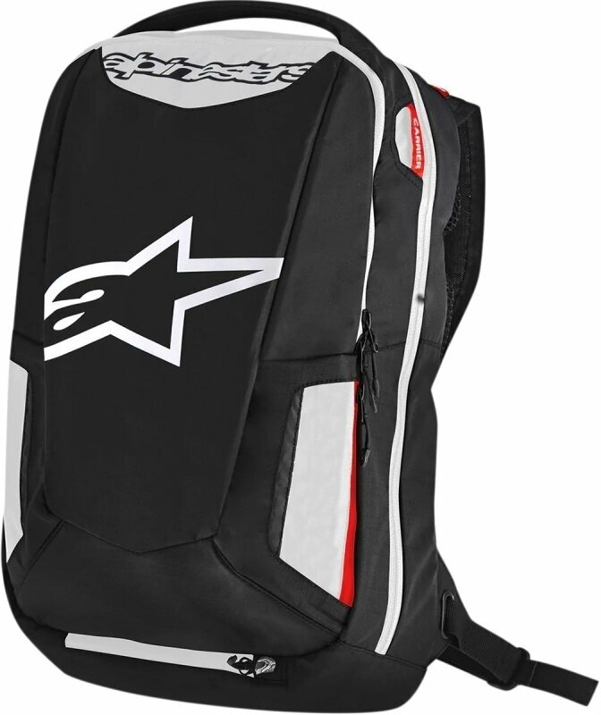 Moto nahrbtnik / Moto torba Alpinestars City Hunter Backpack Black/White/Red OS