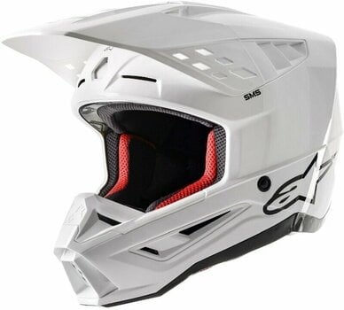 Hjälm Alpinestars S-M5 Solid Helmet White Glossy L Hjälm - 1