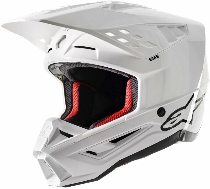 Kypärä Alpinestars S-M5 Solid Helmet White Glossy XL Kypärä