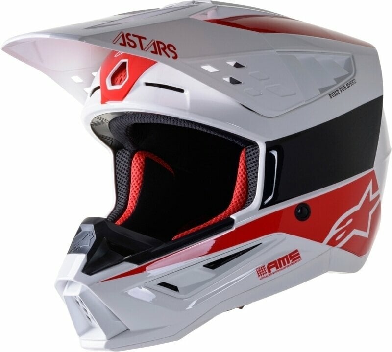 Kaciga Alpinestars S-M5 Bond Helmet White/Red Glossy S Kaciga