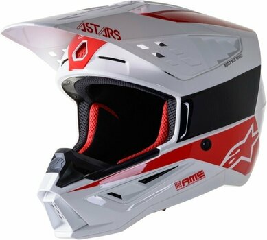 Kask Alpinestars S-M5 Bond Helmet White/Red Glossy S Kask - 1