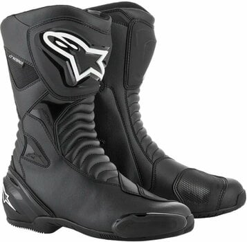 Motorcykel støvler Alpinestars SMX S Waterproof Boots Black/Black 36 Motorcykel støvler - 1