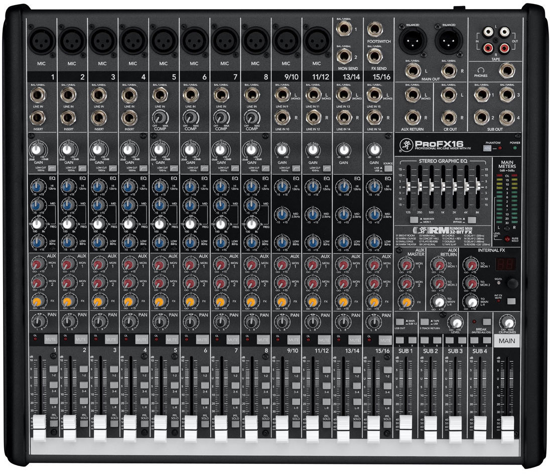 Analoog mengpaneel Mackie PROFX 16