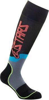 Ponožky Alpinestars Ponožky MX Plus-2 Socks Black/Yellow Fluorescent/Coral L - 1