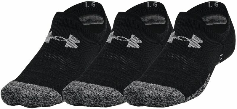 Träningsstrumpor Under Armour HeatGear Ultra Low Tab 3-Pack Socks Black/Steel L Träningsstrumpor