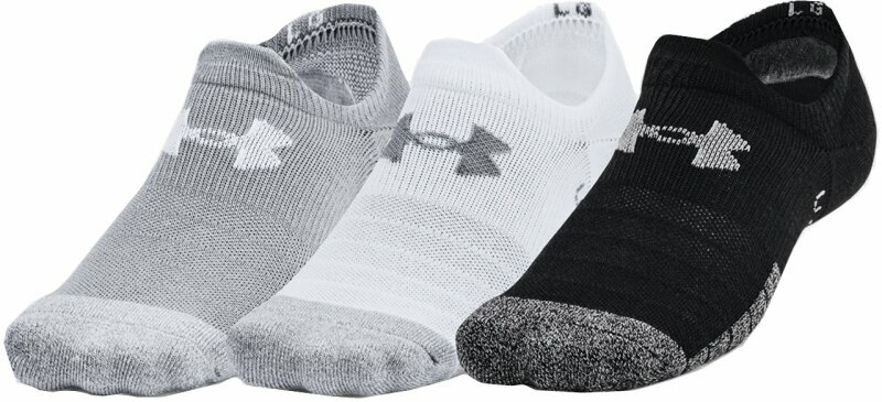 Skarpety fitness Under Armour HeatGear Ultra Low Tab 3-Pack Steel/White L Skarpety fitness