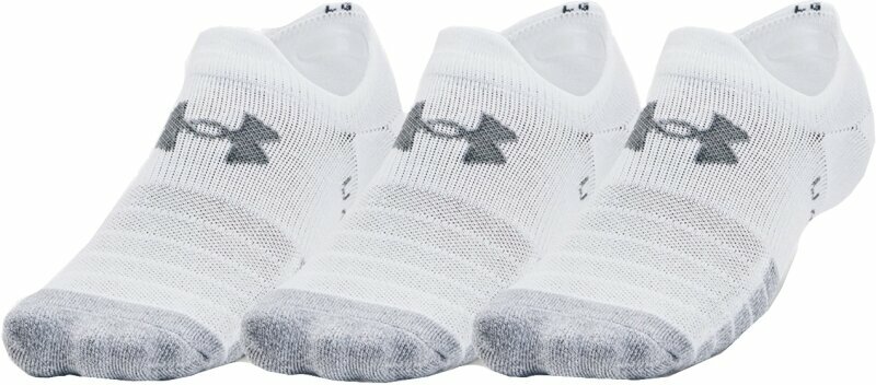 Skarpety fitness Under Armour HeatGear Ultra Low Tab 3-Pack Socks White/Steel M Skarpety fitness