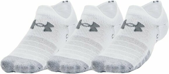 Fitnesssokken Under Armour HeatGear Ultra Low Tab 3-Pack Socks White/Steel M Fitnesssokken - 1