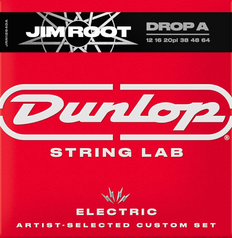 Cordes pour guitares électriques Dunlop JRN1264DA String Lab Jim Root Drop A