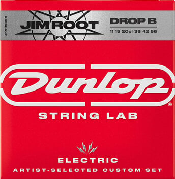 Struny do gitary elektrycznej Dunlop JRN1156DB String Lab Jim Root Drop B - 1
