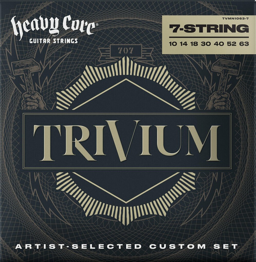 Струни за електрическа китара Dunlop TVMN10637 String Lab Trivium 7-String