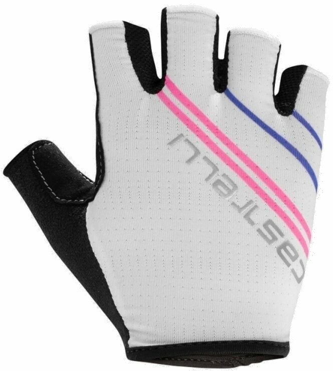 Cyklistické rukavice Castelli Dolcissima 2 W Gloves Ivory/Pink Fluo XS Cyklistické rukavice
