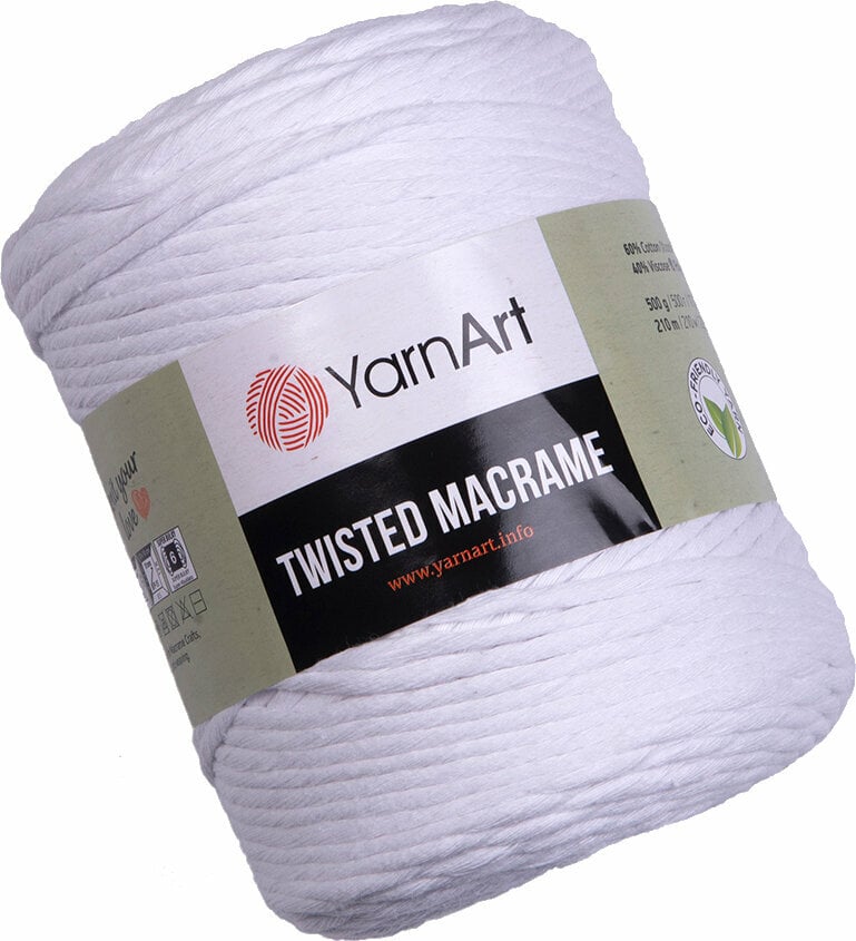 Cordon Yarn Art Twisted Macrame 751 White
