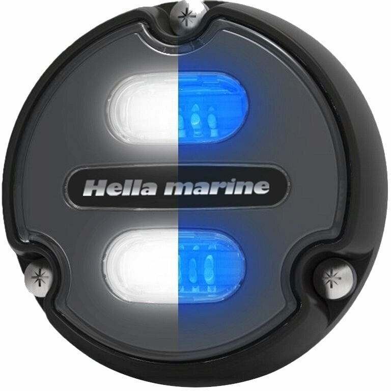 Boat Exterior Light Hella Marine Apelo A1 Polymer White/Blue Underwater Light Charcoal Lens