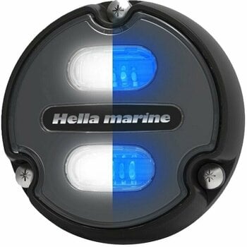Boat Exterior Light Hella Marine Apelo A1 Polymer White/Blue Underwater Light Charcoal Lens - 1