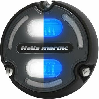 Oświetlenie do łodzi Hella Marine Apelo A2 Aluminum White/Blue Underwater Light Charcoal Lens - 1