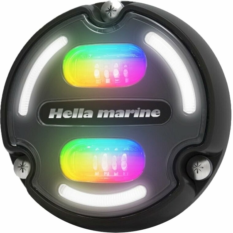 Boat Exterior Light Hella Marine Apelo A2 Aluminum RGB Underwater Light Charcoal Lens
