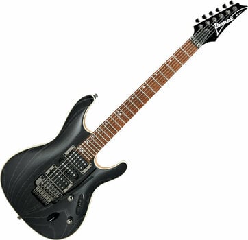 Electric guitar Ibanez S570AH-SWK Silver Wave Black - 1