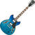 Halvakustisk gitarr Ibanez AS73FM-AZG Azure Blue Gradation Halvakustisk gitarr