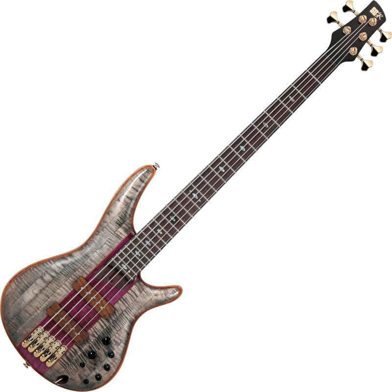 5-strenget basguitar Ibanez SR5CMDX-BIL Black Ice Low Gloss