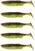 Isca de borracha Savage Gear Fat Minnow T-Tail 5 pcs Chartreuse Pumpkin 9 cm 7 g