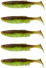 Esca siliconica Savage Gear Fat Minnow T-Tail 5 pcs Chartreuse Pumpkin 10,5 cm 11 g Esca siliconica