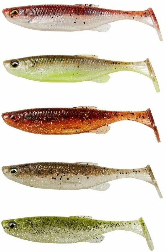Gumihal Savage Gear Fat Minnow T-Tail Clear Water Mix Clearwater Mix 10,5 cm 11 g