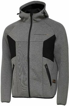 Sweatshirt Savage Gear Sweatshirt Tec-Foam Zip Hoodie Dark Grey Melange S - 1