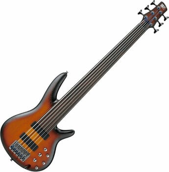 Gitara basowa bezprogowa Ibanez SRF706-BBF Brown Burst Flat - 1