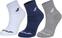 Calcetines Babolat Quarter 3 Pairs Pack White/Estate Blue/Grey 35-38 Calcetines