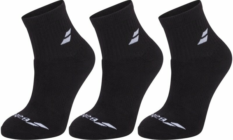 Ponožky Babolat Quarter 3 Pairs Pack Black 35-38 Ponožky