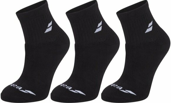 Socks Babolat Quarter 3 Pairs Pack Black 35-38 Socks - 1