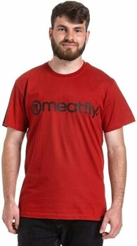 Camisa para exteriores Meatfly Logo T-Shirt Dark Red S Camiseta Camisa para exteriores - 1