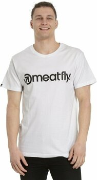 Ulkoilu t-paita Meatfly Logo T-Shirt White S T-paita - 1