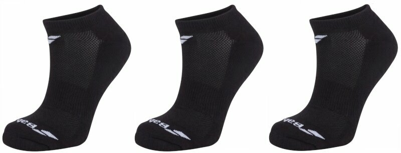 Chaussettes Babolat Invisible 3 Pairs Pack Black 39-42 Chaussettes