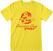 T-shirt Stranger Things Surfer Boy Pizza Yellow M T-shirt