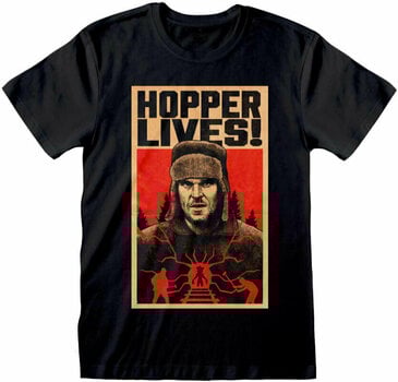 Shirt Stranger Things Hopper Lives Black XL Shirt - 1