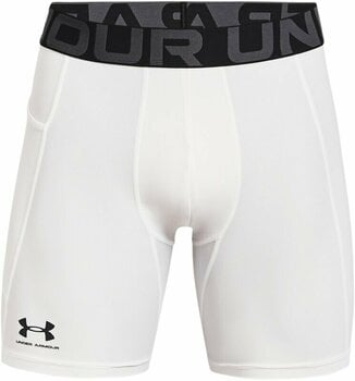 Sous-vêtements de course Under Armour Men's HeatGear Armour Compression Shorts White/Black 2XL Sous-vêtements de course - 1